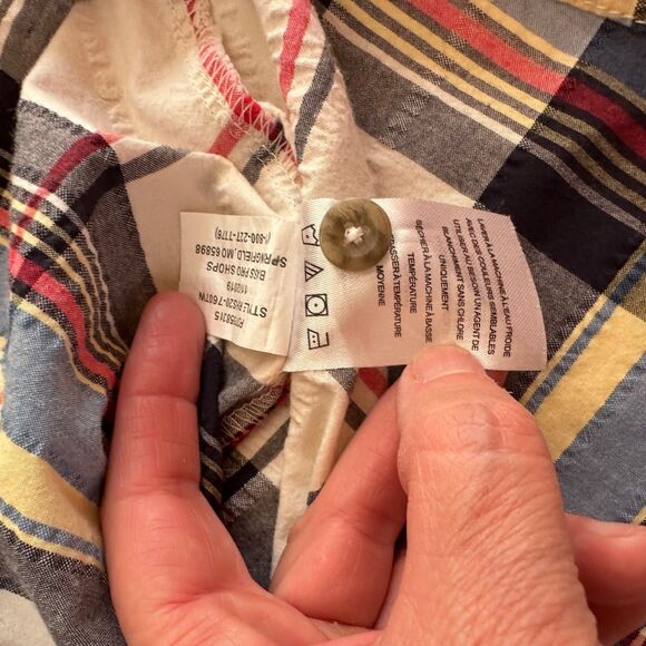 RedHead Brand Co Men’s 2XL Plaid Short Sleeve Button Up Shirt Red Navy Cotton - Picture 4 of 5